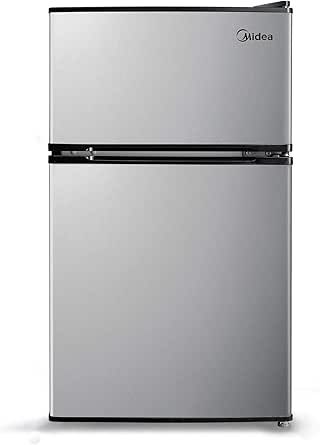 Midea 3.1 Cu. Ft. Compact Refrigerator, WHD-113FSS1 - Stainless Steel | Amazon (US)