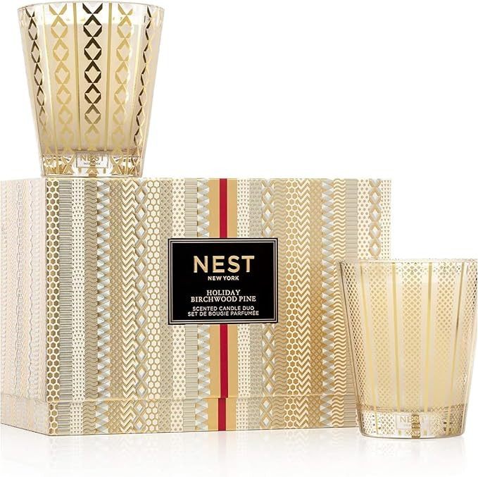 NEST New York Scented Classic Candle Set - Includes Holiday (8.1 oz) + Birchwood Pine (8.1 oz) - ... | Amazon (US)