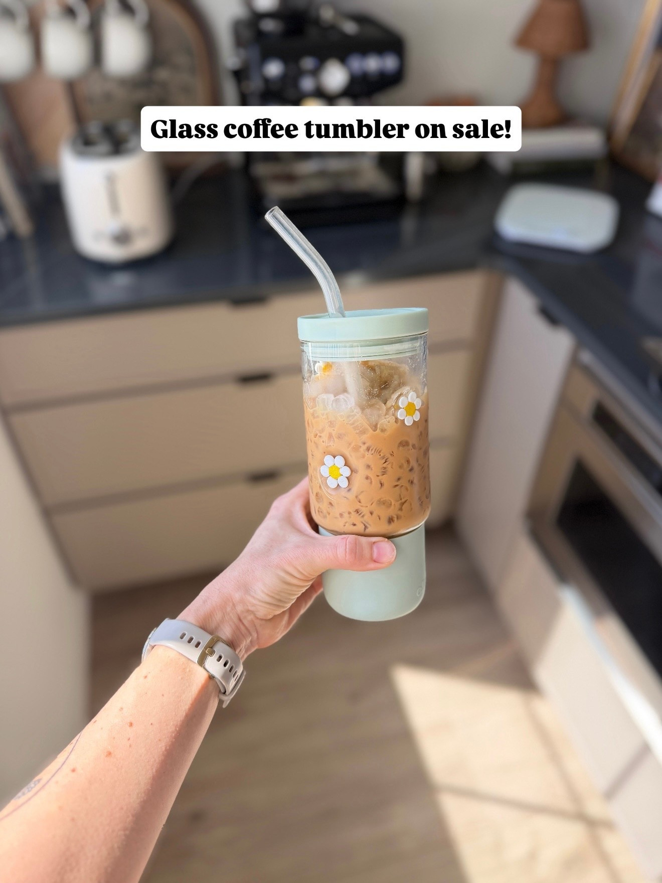 This glass coffee tumbler is on sale! Several designs including lemon, strawberry, croissant, and more  

#LTKSaleAlert #LTKHome
