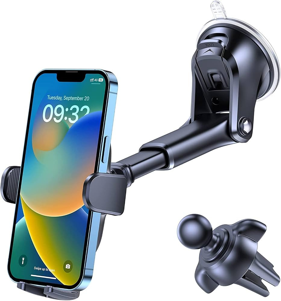 OQTIQ 3-in-1 Suction Cup Phone Holder for Windshield/Dashboard/Air Vent with Strong Sticky Gel Pa... | Amazon (US)