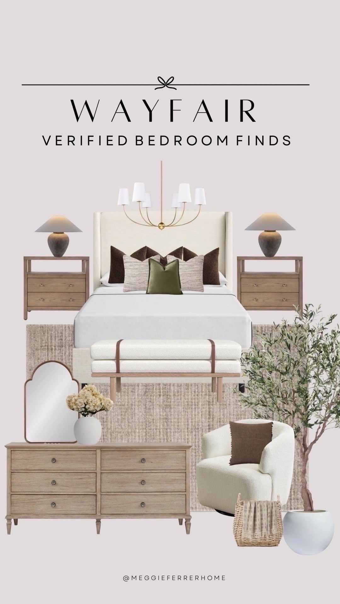 Rounded up my top @Wayfair bedroom finds that feel designer but without the price tag. Soft tones, texture, and all the warm cozy vibes.  🤎

#wayfair #wayfairpartner #neutralbedroom
#cozybedroom #nighstand #dresser #uphosteredbed #dresser #loloirug #accent chair 

Follow my LTK @meggieferrerhome on the @shop.LTK app to view this post and get my exclusive app-only content!

