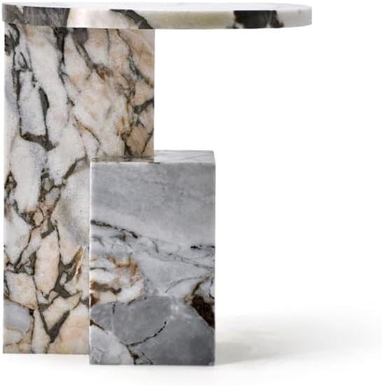 Italy Calacatta Viola Stone Scandinavian Natural Marble Side Table Designer Creative Art Sofa Cor... | Amazon (US)
