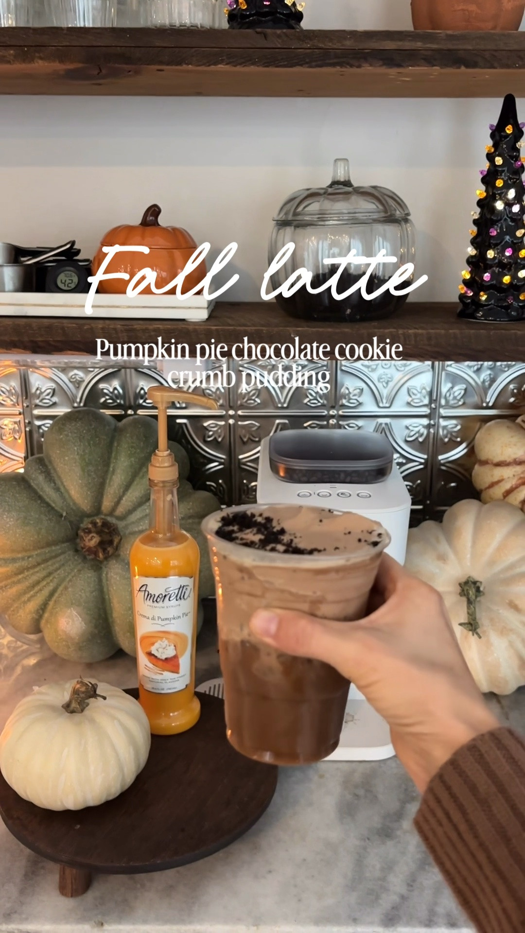 The ultimate fall iced latte at home: pumpkin pie syrup, espresso, creamy whipped pudding, and cookie crumbs for the sweetest little fall coffee treat.

This pumpkin pie iced latte is the perfect cozy coffee recipe for anyone who loves homemade coffee, fall flavors, and an easy seasonal drink. Save this for your next coffee date at home!

#amoretti #pumpkinpie #pumpkinpielatte #icedlatte #fallcoffee

#LTKmorningroutine #LTKselfcare #LTKmomlife