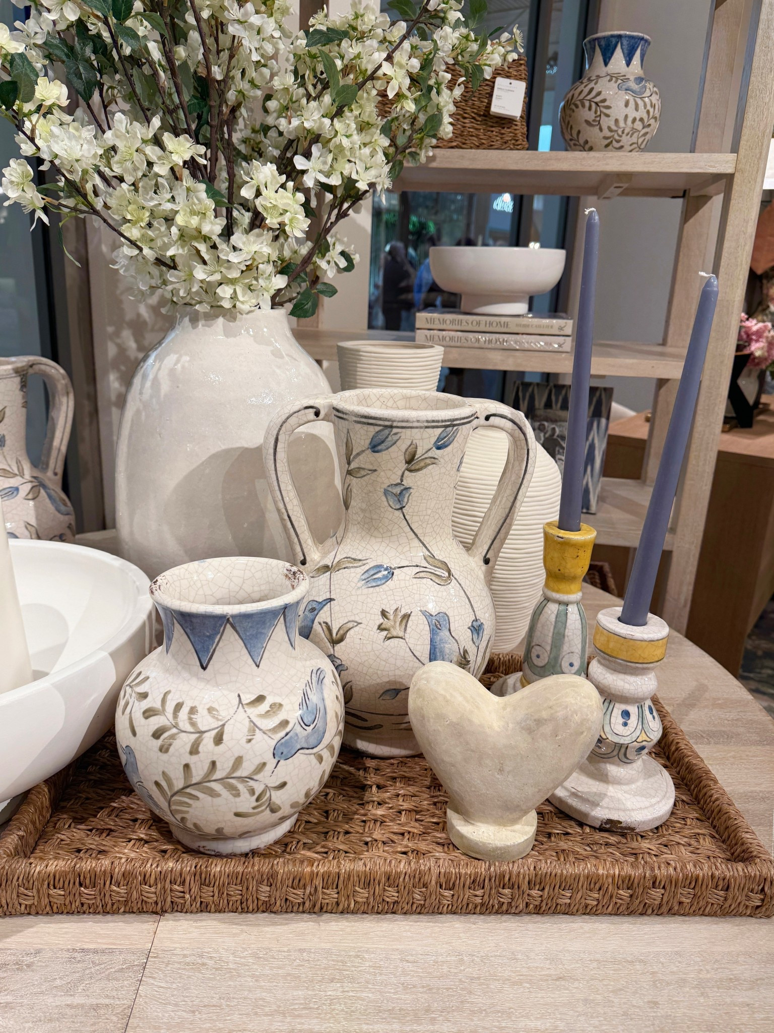 New spring home accents from Pottery Barn! 🩵 The Handcrafted Bird Print Ceramic Collection has such an artisan feel with its terracotta base and hand-painted glazed finish. The soft natural tones mixed with touches of blue, leafy branches, and delicate bird details give these pieces a charming, collected look. ✨ A beautiful way to bring subtle nature-inspired character into your home for spring. 🌿Linked more from this lovely new collection to shop! #PotteryBarn #SpringDecor  #HomeAccent

#LTKHome #LTKSeasonal #LTKSpringSale