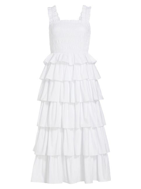Smocked Cotton Gown | Saks Fifth Avenue