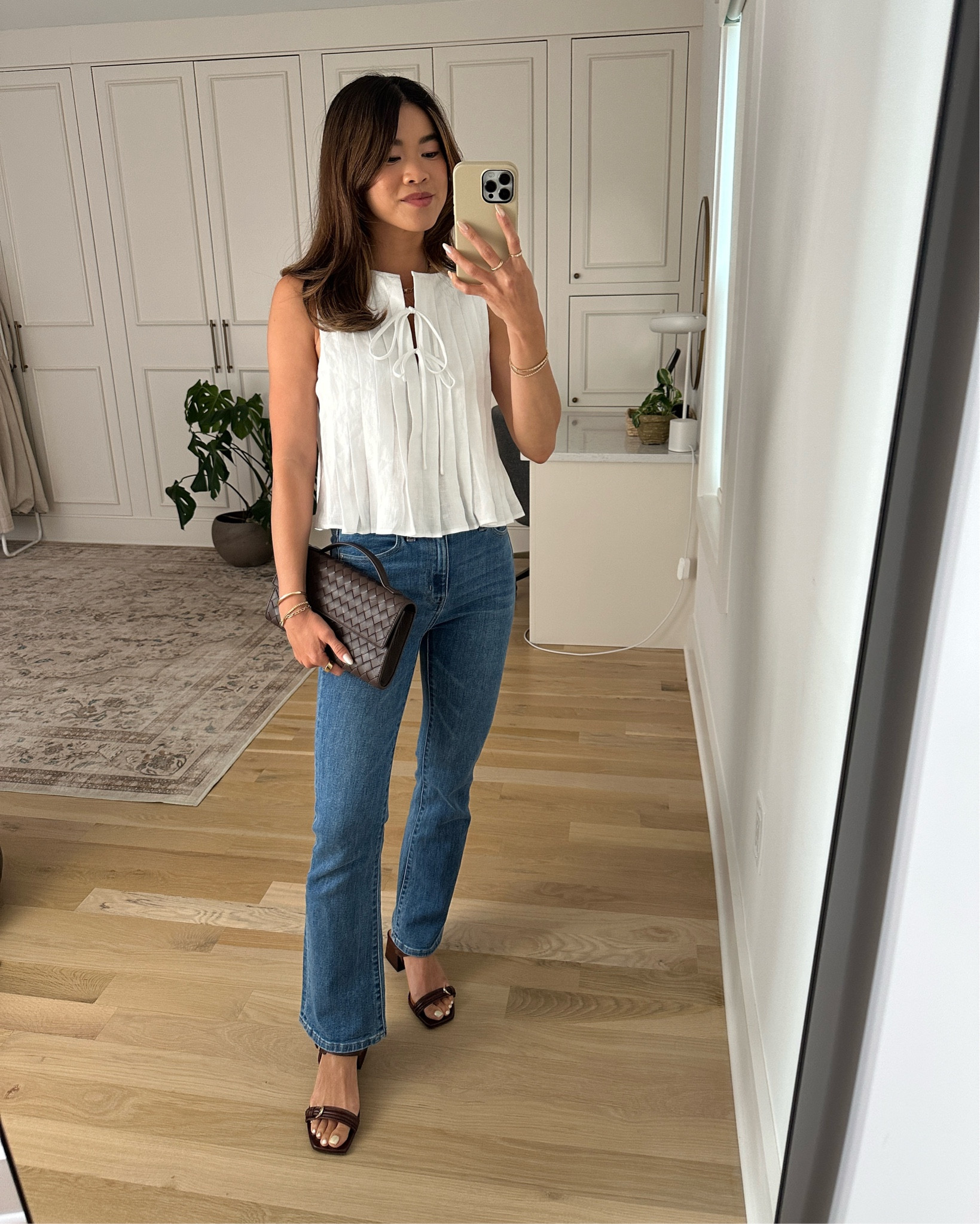 Summer outfit inspo. These @Quince jeans are petite friendly and come in so many shades and colors. 

Sizing info: 
Quince Bella Stretch Kick Flare Jeans - Size 24 in Regular inseam in seaside blue 
Quince 100% European Linen Pleated Tank - Size XS in White

 petite fashion, get dressed with me, outfit inspiration, ootd, nashville outfit, Nashville influencer, petite style, vacation style, casual outfits, mom style, petite pants, spring outfits, spring outfit info, spring pants, spring outfit idea, spring top, summer pants, quince pants, petite jeans, spring sweater, spring shoes, quince jeans, darkwash jeans, summer jeans, summer blouse, white blouse, quince blouse  

 

#LTKPetite #LTKSeasonal #LTKootd