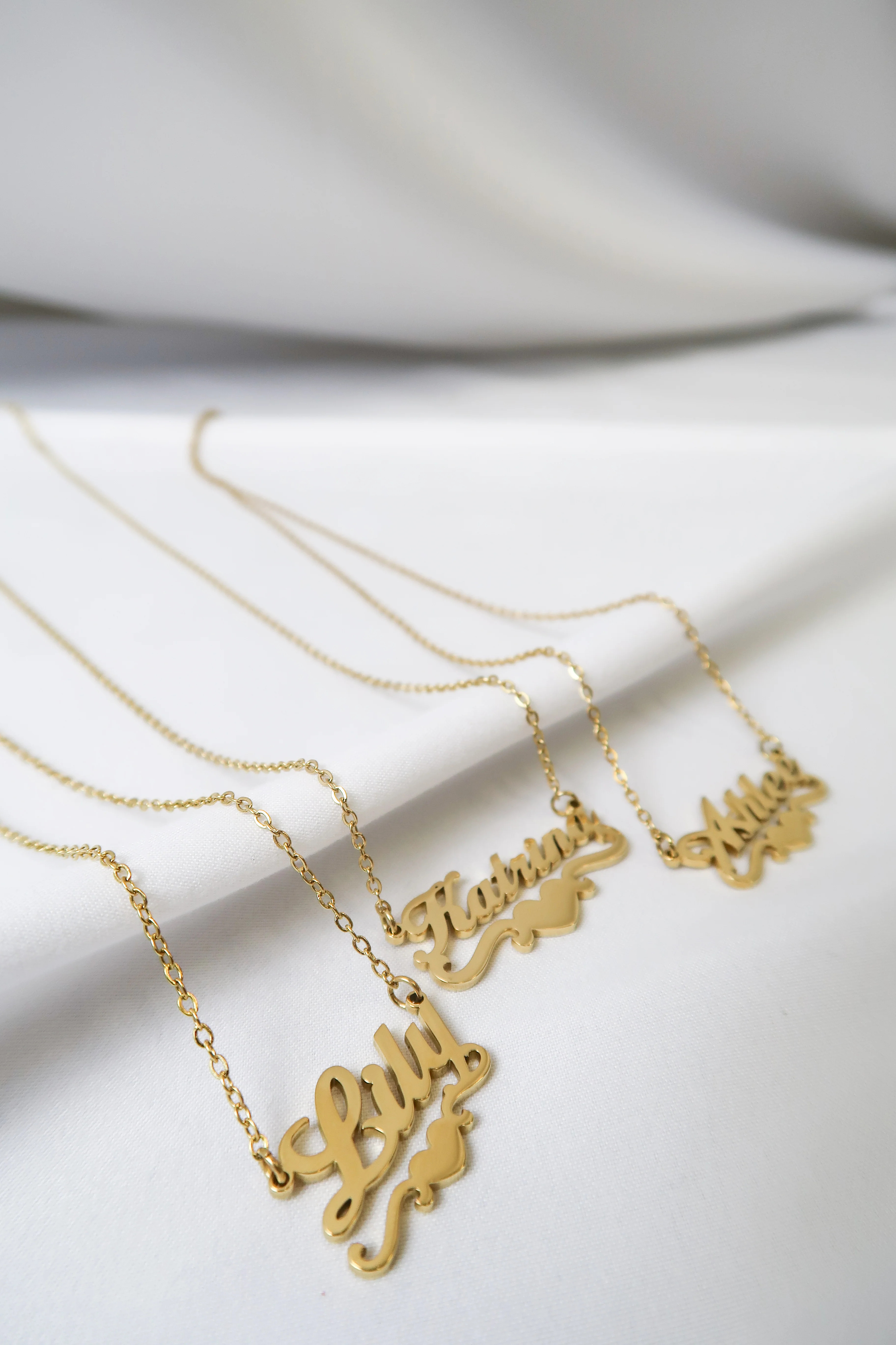 Labels and Love Personal Heart Name 316L Stainless Necklace | KC Chic Designs