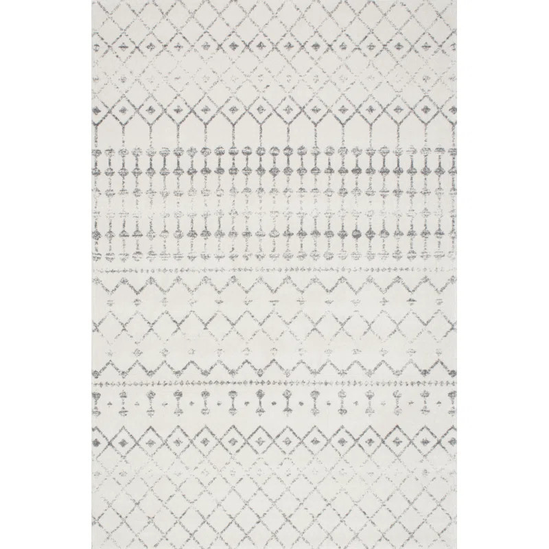 Lucienne Geometric Gray Area Rug | Wayfair North America