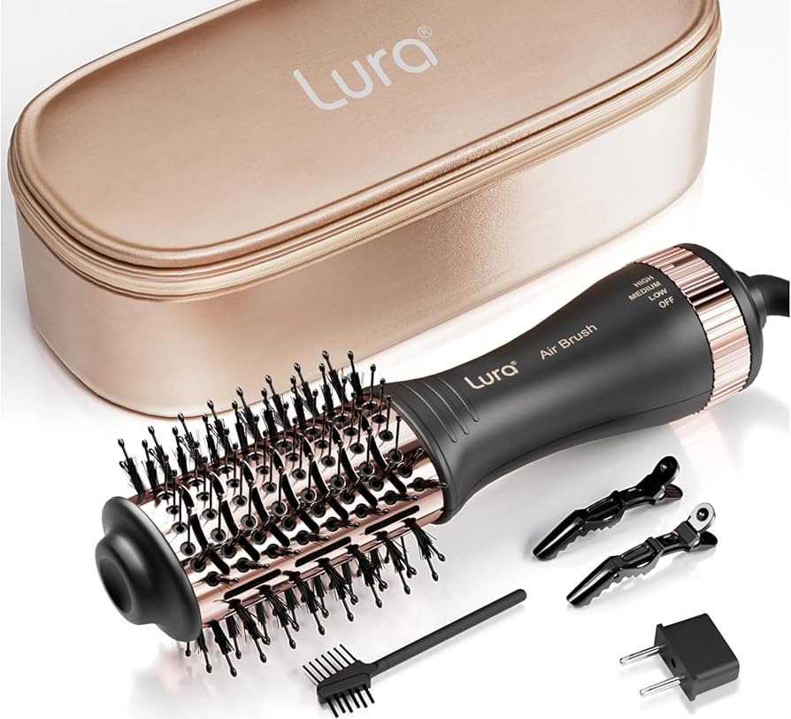 Automatic Dual Voltage Hair Dryer Brush with European Plug,Mini Travel Blow Dryer Brush for Women... | Amazon (US)