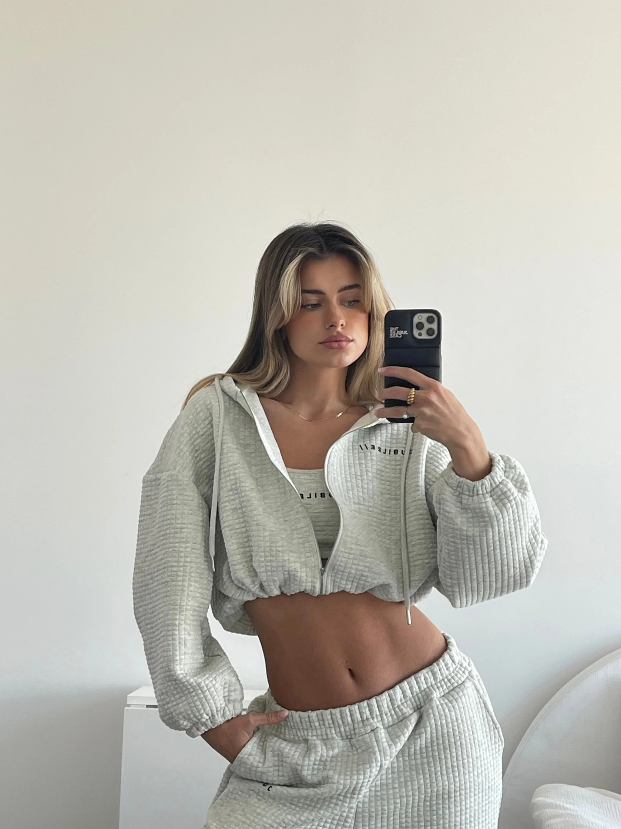 Quilted Zip-Up Hoodie | Jubilee Apparel