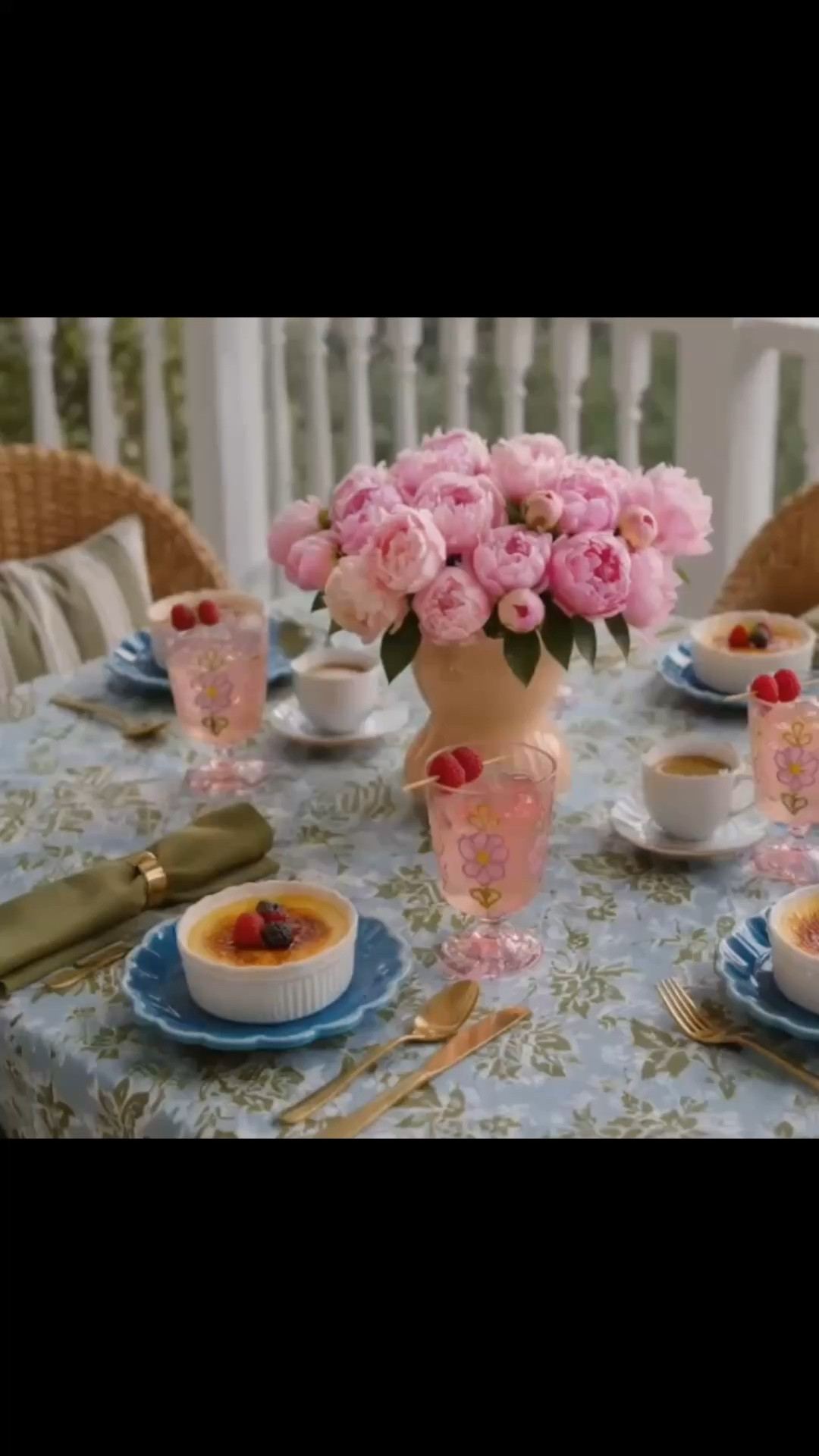 Late Afternoon Crème Brûlée Moment ✨

Soft late afternoon light, pink peonies, floral goblets, and a beautiful summer table setting made for slow tea-time moments 🤍  
Loving the mix of the blue scalloped dessert plates, floral table linens, and acrylic goblets for an elegant but relaxed Mother’s Day table.

#MothersDay #TableSetting #SummerTable #FloralTablecloth #Napkin #TableLinen #AcrylicGoblet #DessertPlate #PeonyArrangement #CremeBrulee #TeaTime #OutdoorDining #SpringTable #BrunchTable #GardenTable #PinkPeonies #TablescapeInspo

#LTKHome #LTKMothersDay #LTKHome #LTKSaleAlert