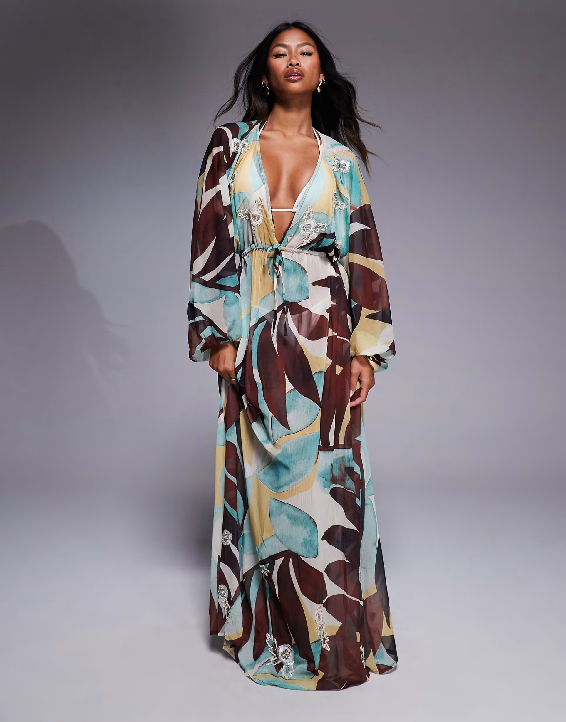 River Island kaftan in blue | ASOS (Global)