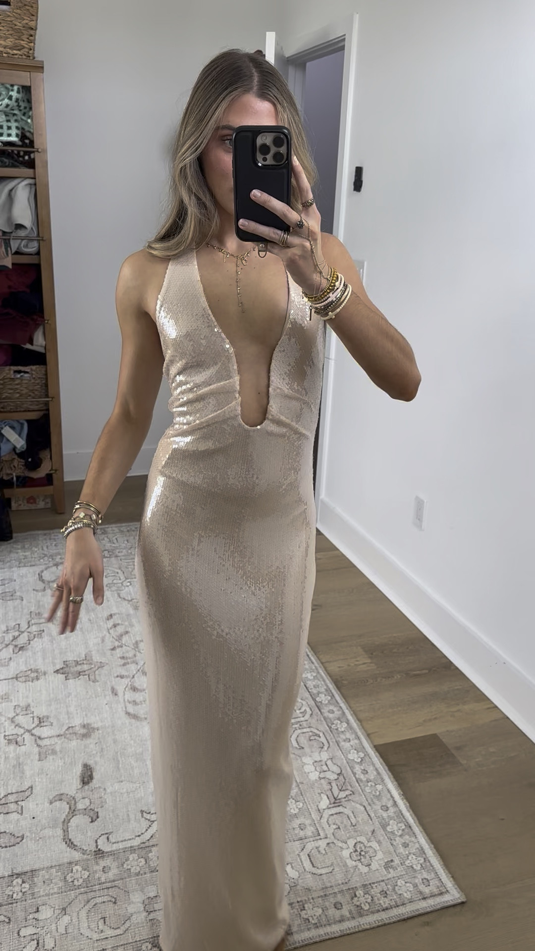 Confete size small! New Year’s Eve dress. Starlight Cream Sequin Maxi Dress - Sequin Maxi Dress, Evening Glamour

Perfect for anyone shopping for holiday parties, New Year’s Eve, engagement parties, bachelorette events, or any upscale evening occasion. The Starlight Cream Sequin Maxi Dress is for those who want a sleek, sexy silhouette that sparkles under event lighting, flatters the figure, and moves with confidence

#LTKFindsUnder100 #LTKHoliday #LTKootd