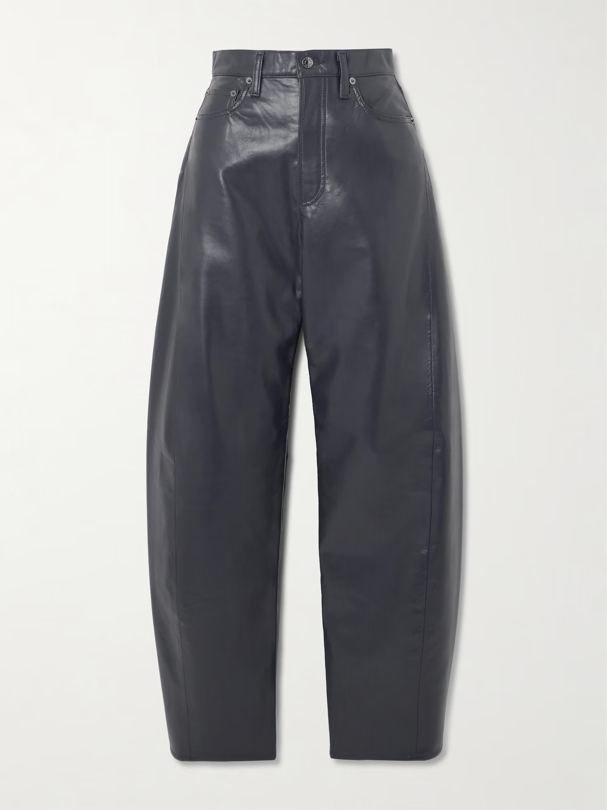 Luna Pieced recycled leather-blend barrel-leg pants | NET-A-PORTER (US)