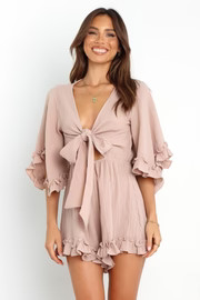 Nia Romper - Beige | Petal & Pup (US)