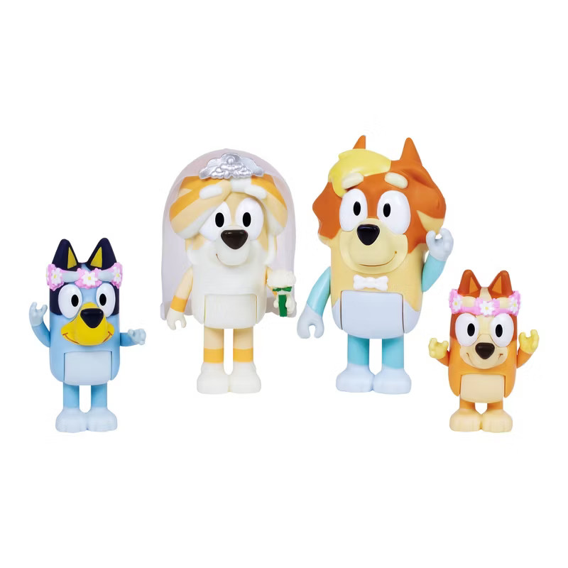 Bluey Wedding Figures 4pk | Target