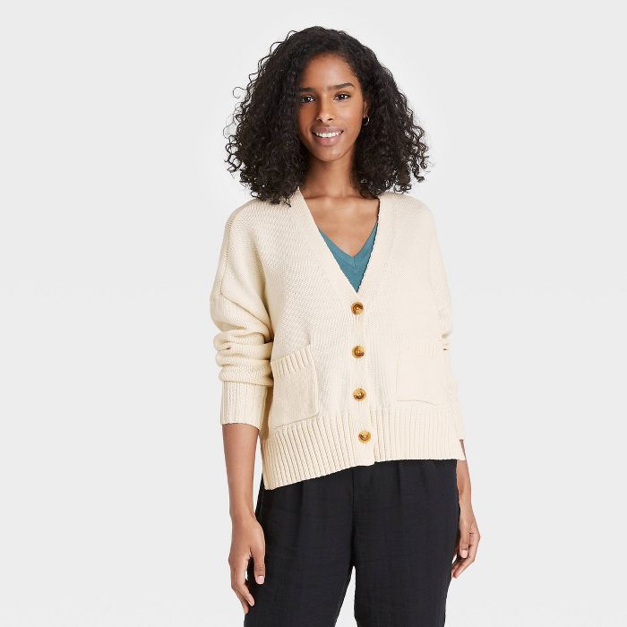 Women's V-Neck Button Front Cardigans - A New Day™ | Target