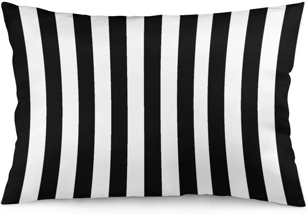 Black and White Striped Throw Pillow Cover Queen Size Black White Stripes Pillowcases Protector S... | Amazon (US)