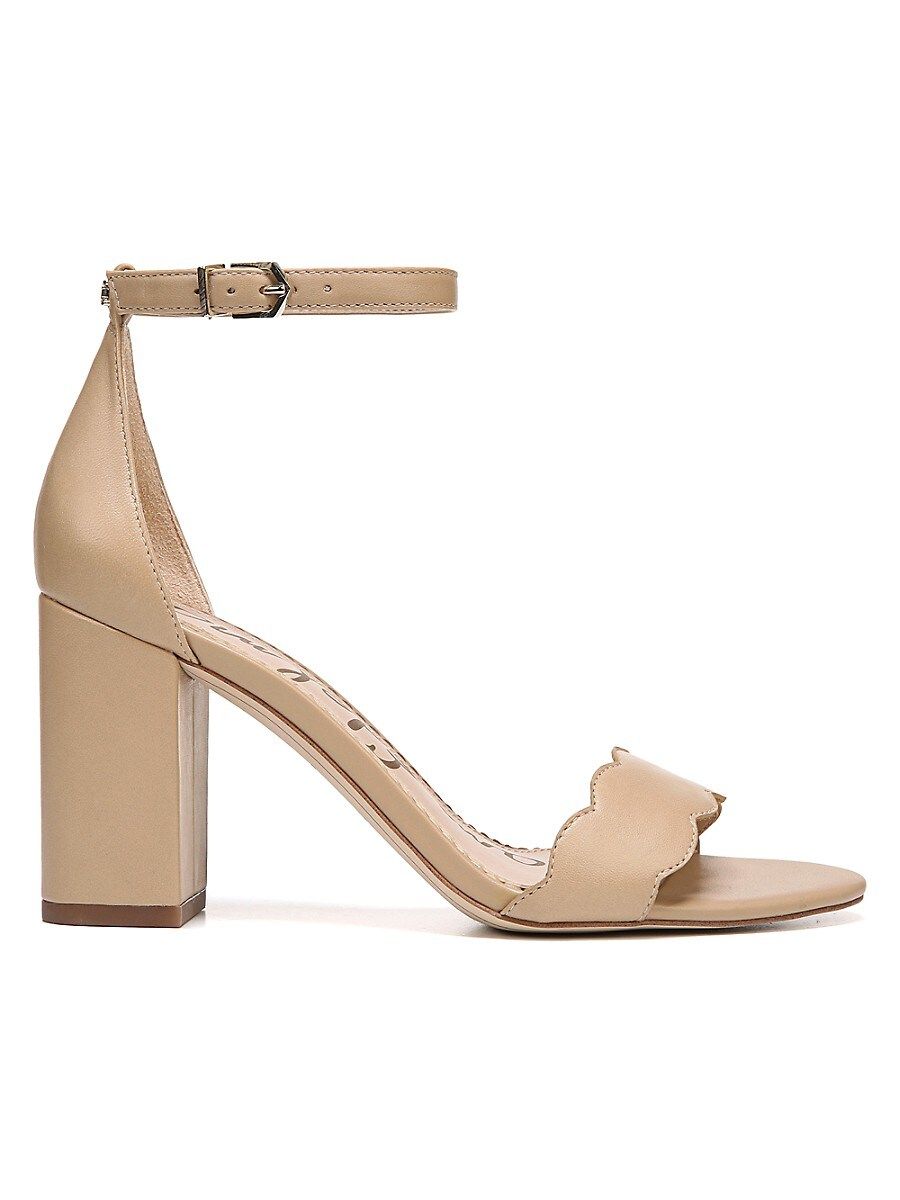 Sam Edelman Women's Odila Scallop Leather Sandals - Nude - Size 10 | Saks Fifth Avenue OFF 5TH (Pmt risk)