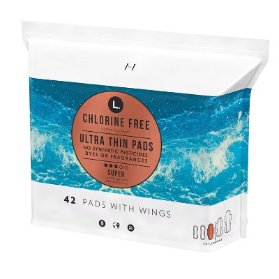 L . Organic Cotton Topsheet Ultra Thin Super Absorbency Pads | Target