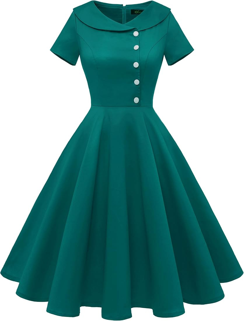 Wedtrend Women's 1950s Vintage Audrey Hepburn Style Cocktail Swing Dresses | Amazon (US)
