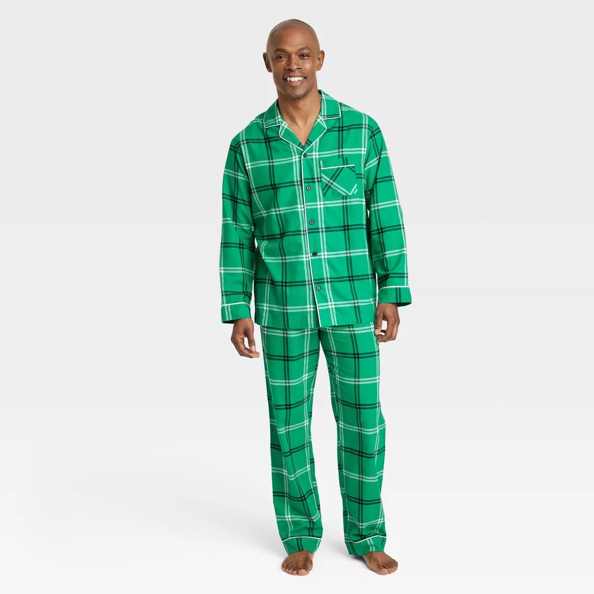 Men's Plaid Flannel Matching Family Pajama Set - Wondershop™ Green L | Target