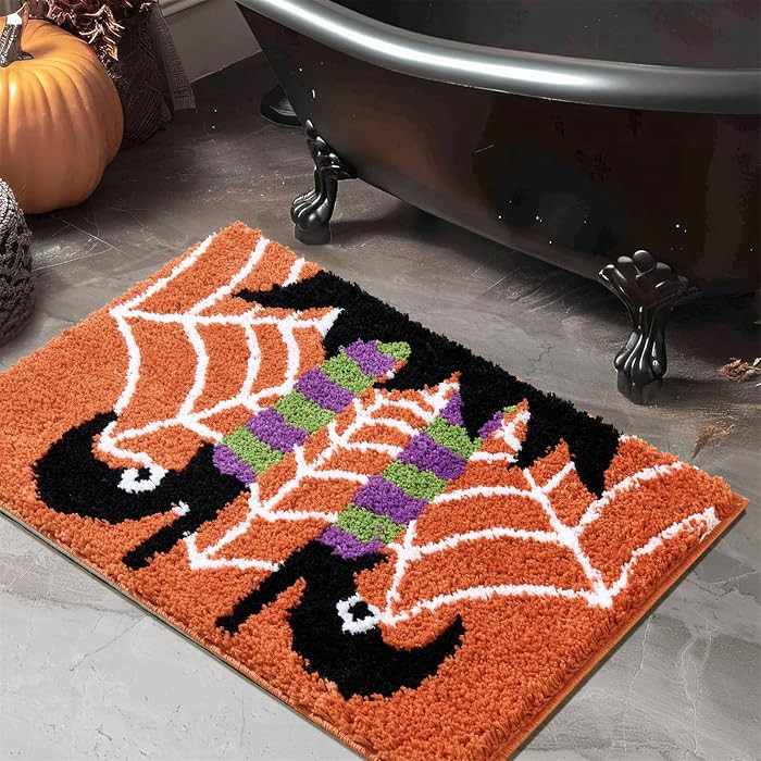 RoomTalks Vintage Witchy Halloween Indoor Doormat 2x3 Small Entryway Rug Washable, Cute Spooky Se... | Amazon (US)