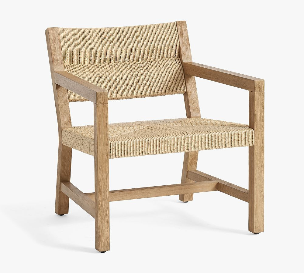 Malibu Woven Outdoor Lounge Chair | Pottery Barn (US)