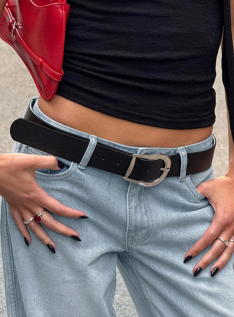 Breslin Belt Black / Silver | Princess Polly US