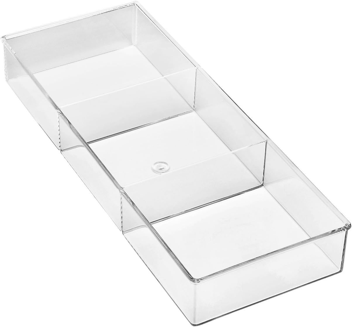 Whitmor 3 Section Small Easy Clean Clear Plastic Resin Drawer Organizer | Amazon (US)