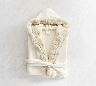 Ruched Faux Fur Robe | Pottery Barn (US)