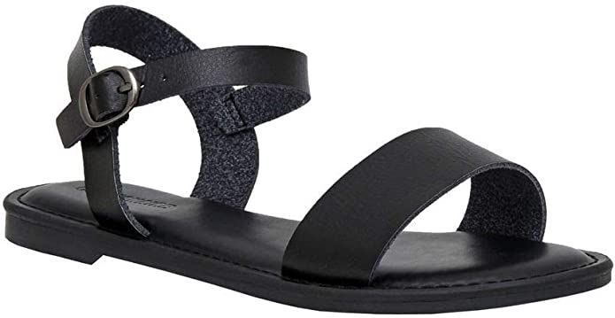 CUSHIONAIRE Women's Clara One Band Ankle Strap Sandal +Memory Foam, Wide Widths Available | Amazon (US)