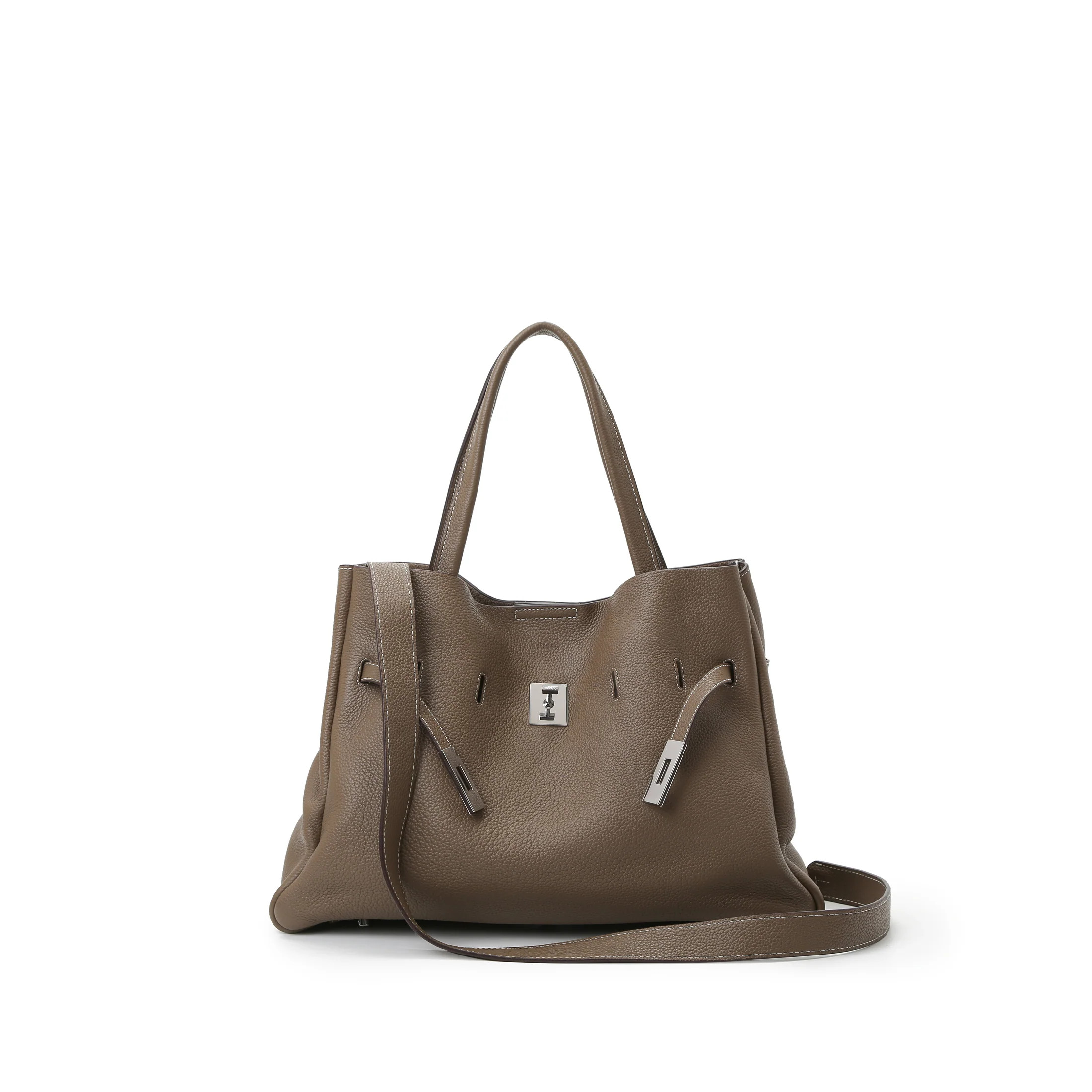 SAOIRSE Belt Soft Structural Shoulder Tote Large | RABEANCO