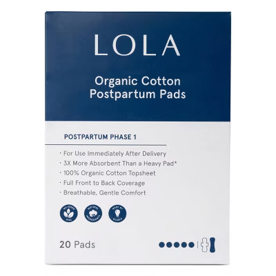 LOLA Phase 1 Postpartum Pads - Maximum Absorbency - 20ct | Target