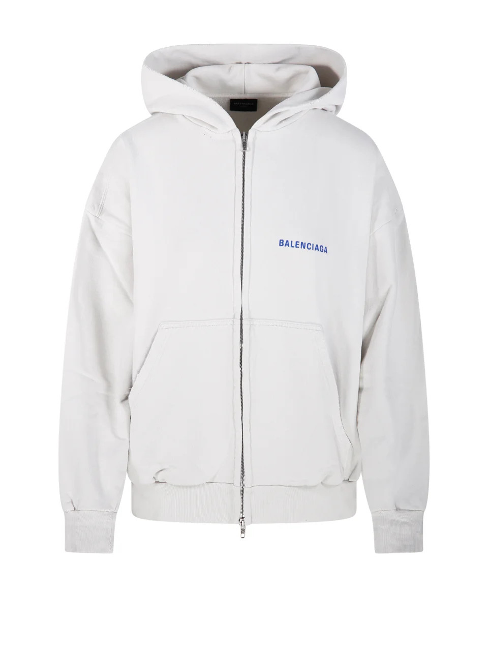Balenciaga Logo Embroidered Zipped Hoodie | Cettire Global