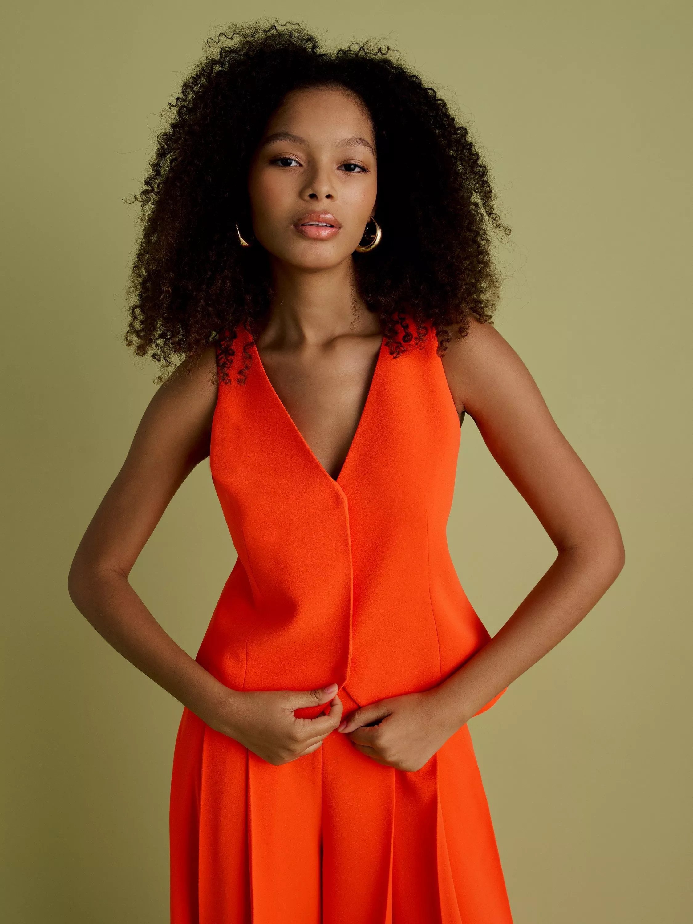 FLORERE Tailored Waistcoat, Orange | John Lewis (UK)