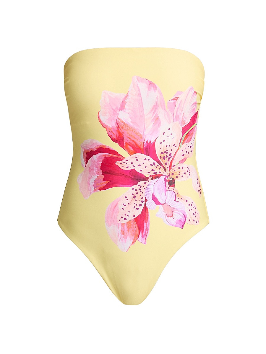 Women's Songe D'iris Floral One-Piece Swimsuit - Yellow Multi - Size XS | Saks Fifth Avenue