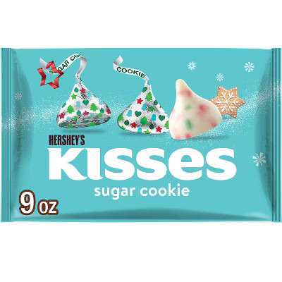 HERSHEY'S Kisses Christmas Sugar Cookie Flavored White Crème Candy - 9oz | Target