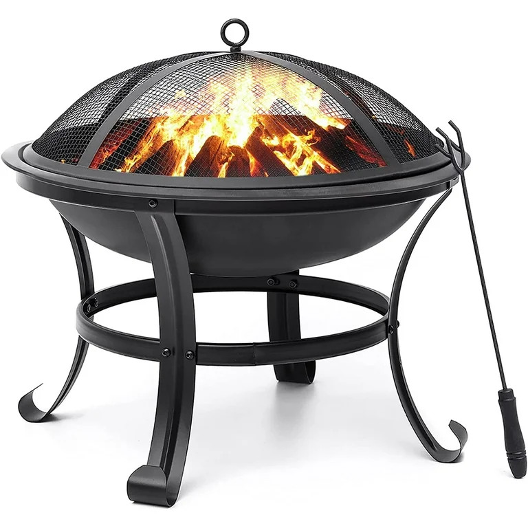 KingSo 22 inch Wood Burning Fire Pit for Camping Picnic Bonfire Patio Outside Backyard Garden Sma... | Walmart (US)