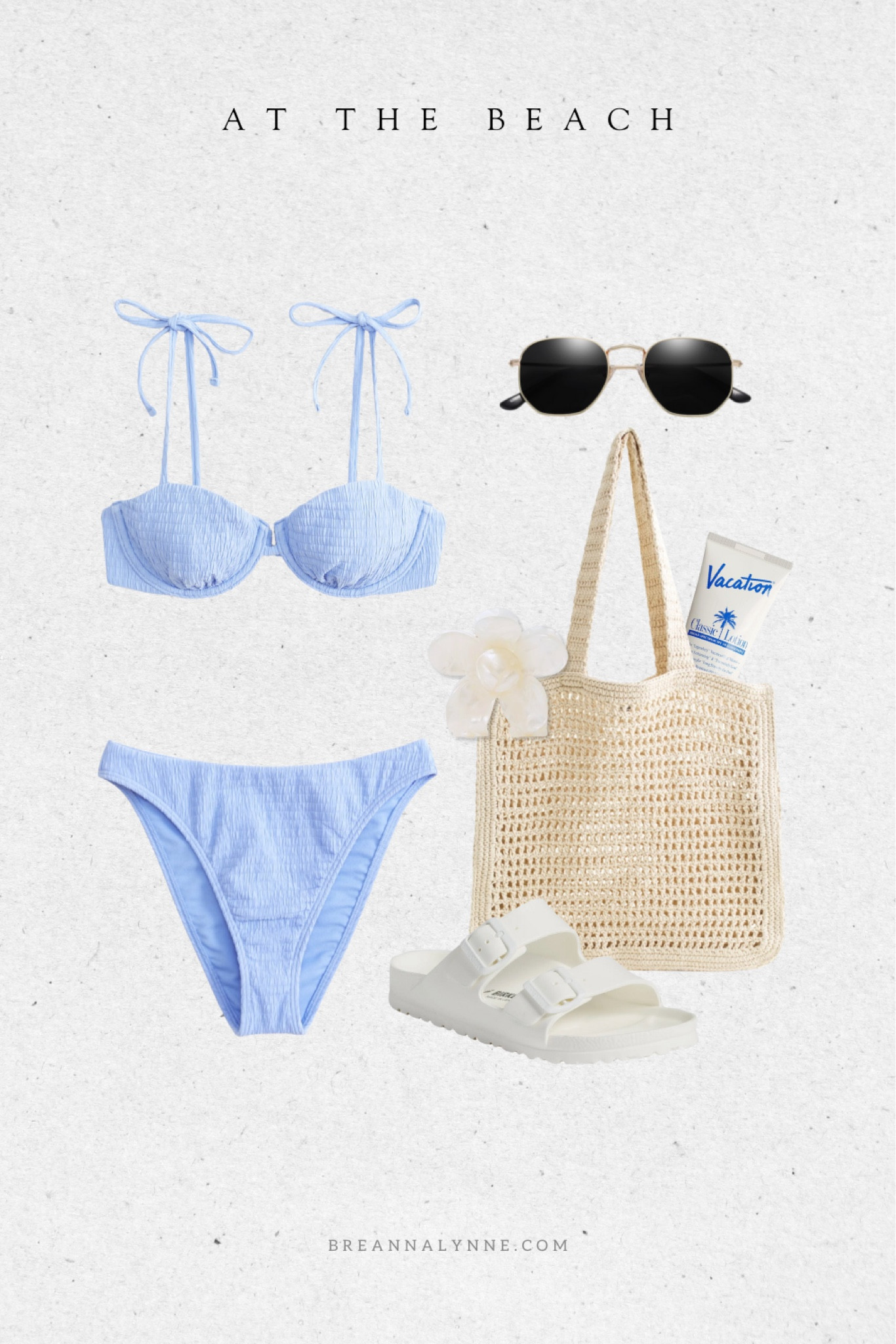 Cute vacation outfit for the beach. Swimsuit, sunglasses and a beach tote bag. Perfect for a tropical destination like Hawaii or Mexico. 

#vacationoutfit #beachoutfit

#LTKtravel #LTKfindsunder50 #LTKswim