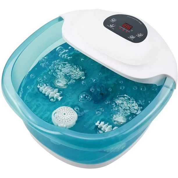 Foot Spa Bath Bucket Massager with Heat Bubble Vibration 3 in 1 Function, Temperature Control, 4 ... | Walmart (US)