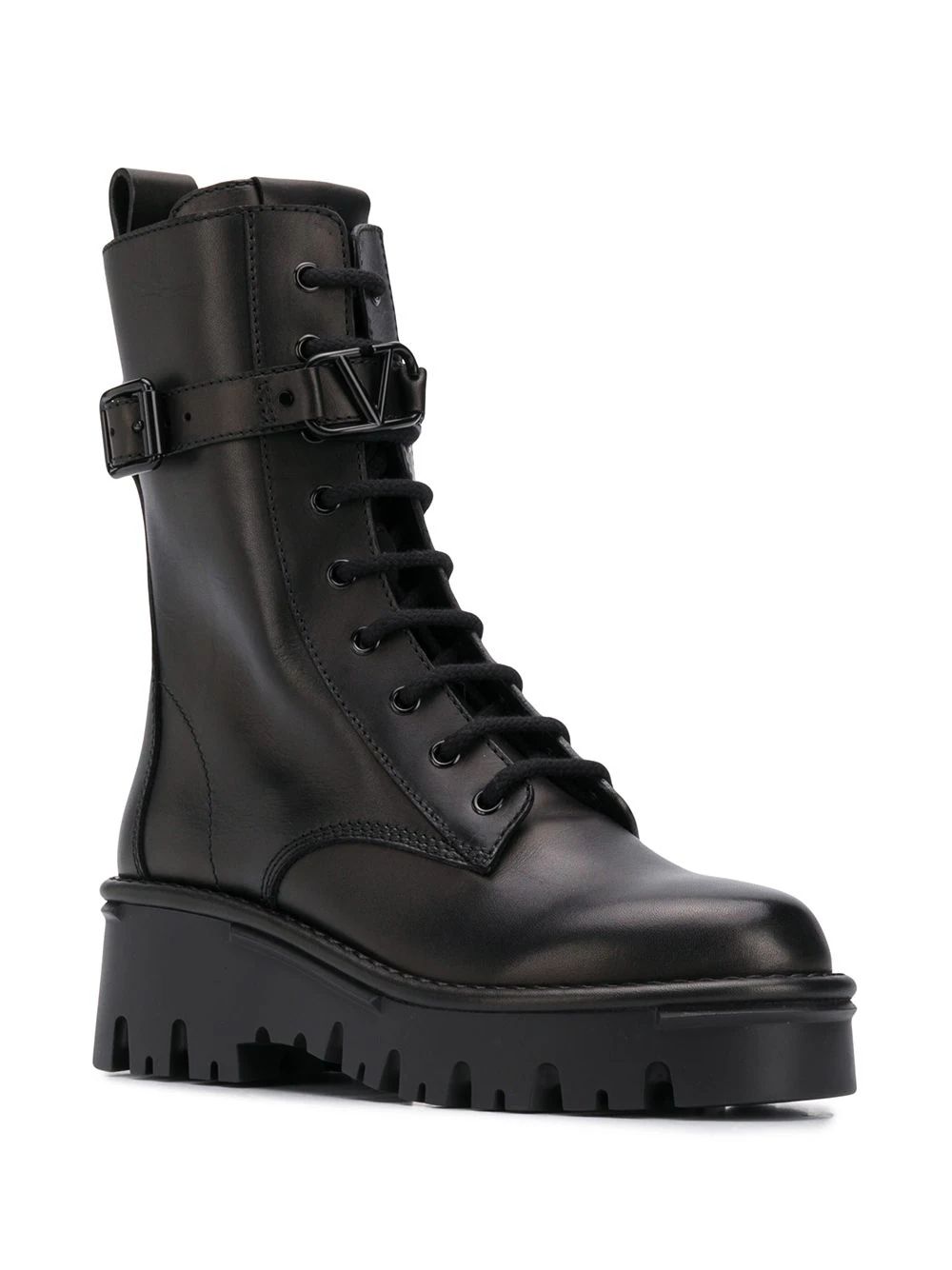 Valentino Garavani lace-up Military Boots - Farfetch | Farfetch Global