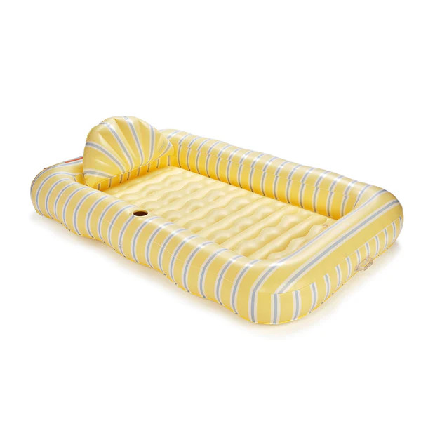 Tanning Pool Loungr
                      Yellow & Blue, 72" Long | FUNBOY