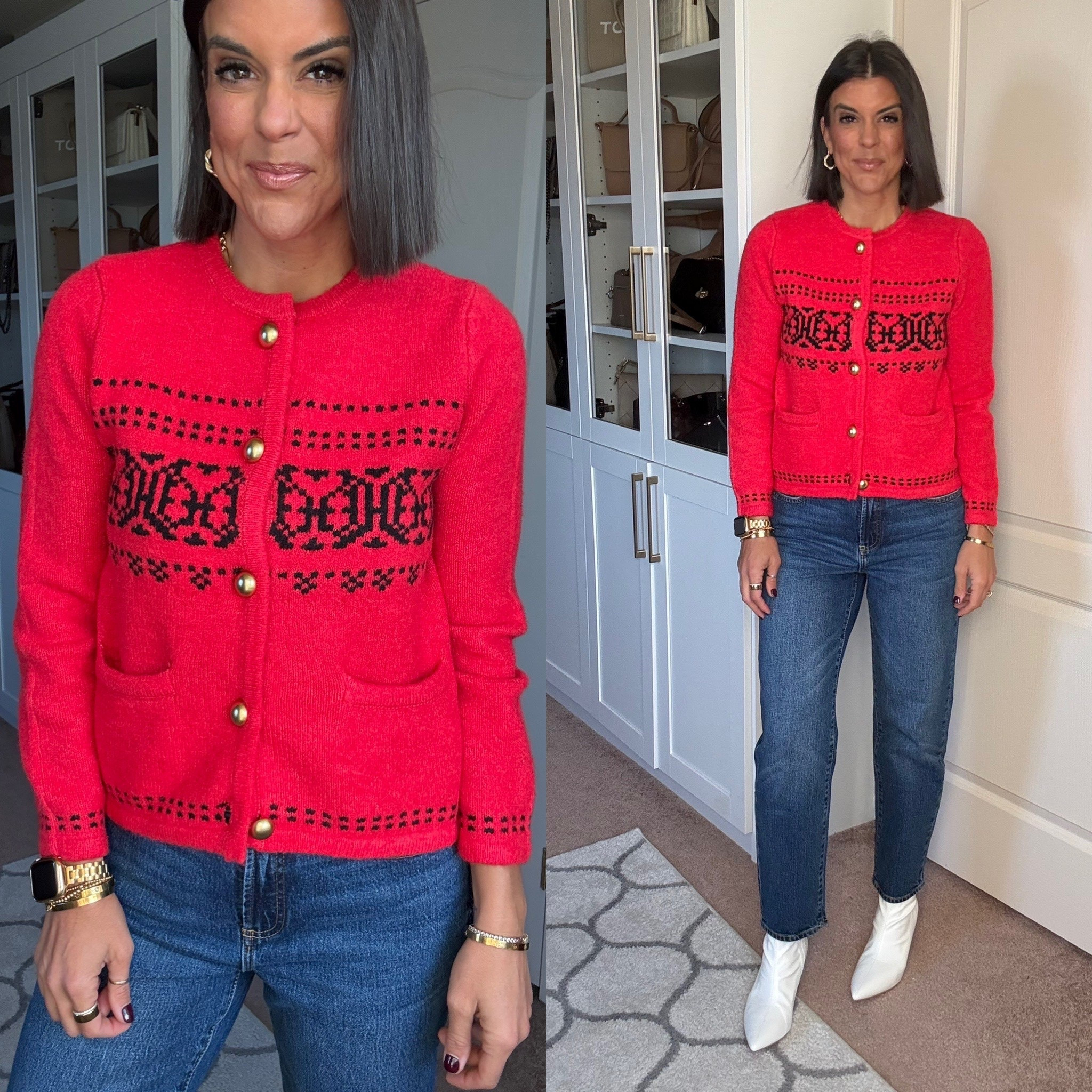 New Walmart sweater!! I’m in size small. 
Size 4 in jeans, but need my true size 2. Some sizes as low as $12!! 

#LTKHoliday #LTKSeasonal #LTKSaleAlert