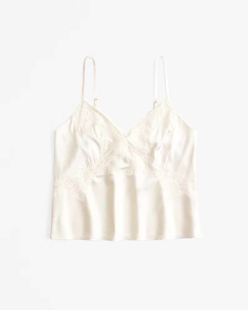 Lace and Satin Cami | Abercrombie & Fitch (UK & DE)