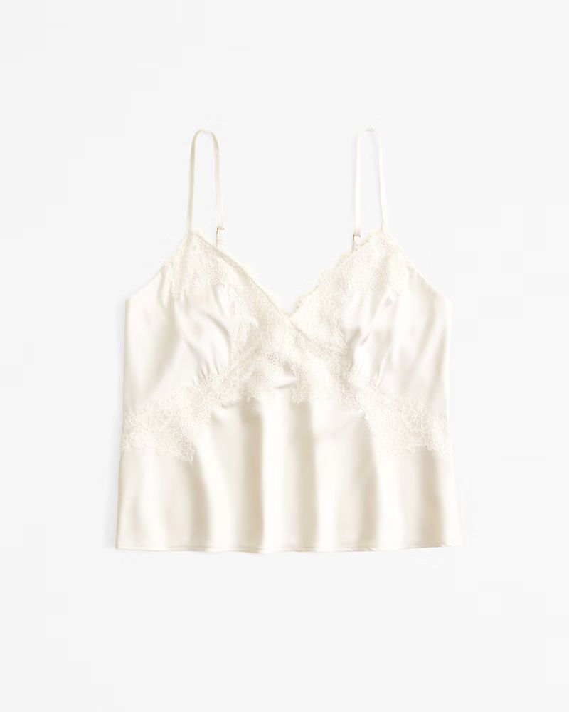 Lace and Satin Cami | Abercrombie & Fitch (US)