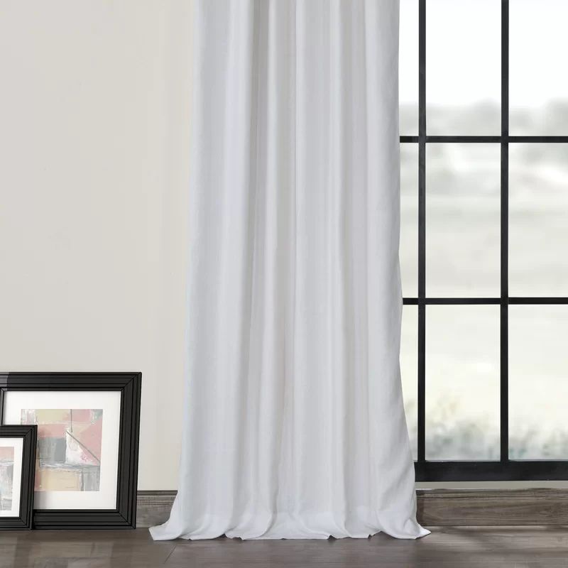 Ennis Linen Rod Pocket Single Curtain Panel | Wayfair North America