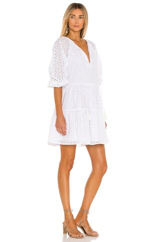 Karina Grimaldi Irina Eyelet Mini Dress in White from Revolve.com | Revolve Clothing (Global)