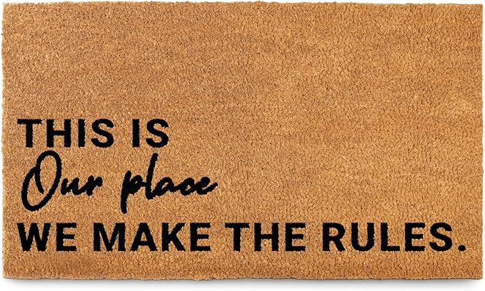 We Make The Rules Door Mat 30x17 Inch, Coir Doormat, Outdoor Mat, Entrance Mat, Entry Mat, Natura... | Amazon (US)
