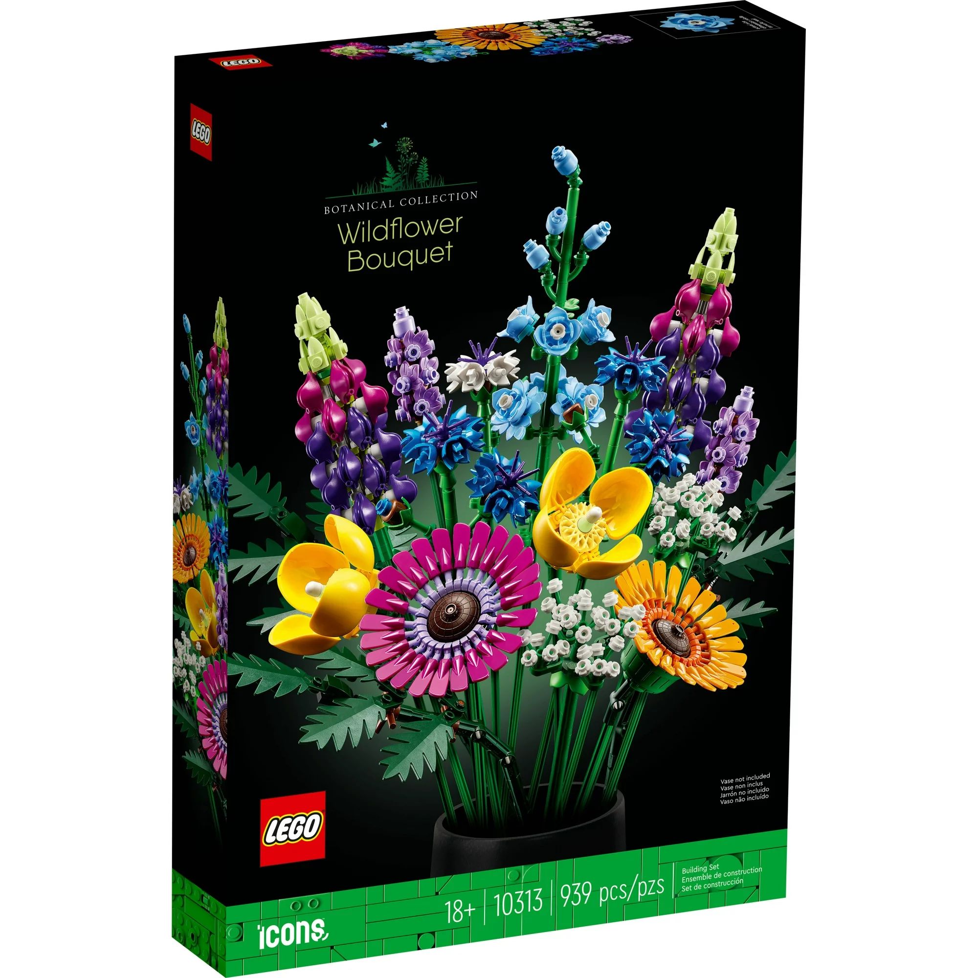 LEGO Icons Wildflower Bouquet 10313 Set - Artificial Flowers, Adult Botanical Collection, Unique ... | Walmart (US)
